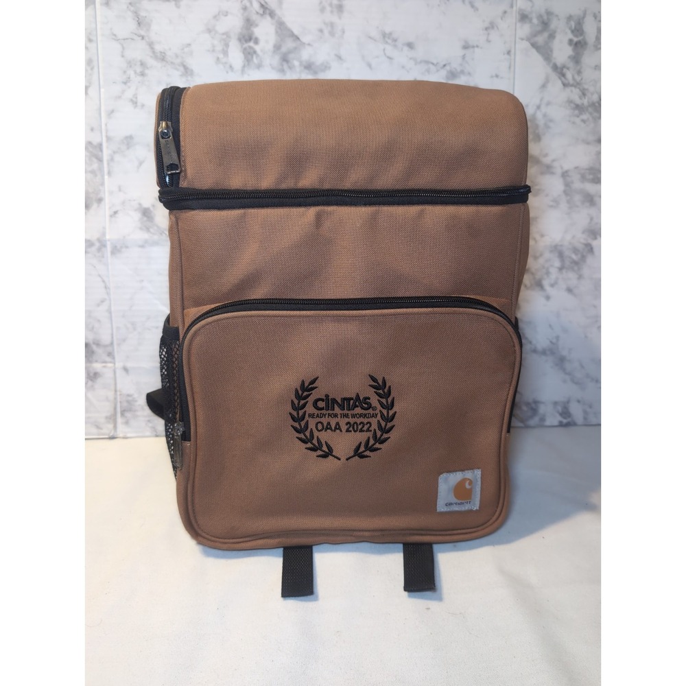 Carhartt® Backpack 20-Can Insulated Cooler Brown Canvas 15"x11" Cintas